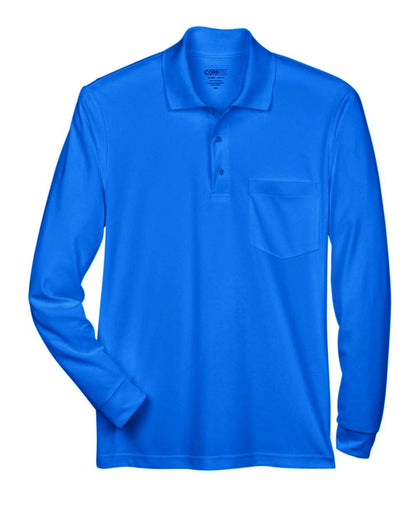 Men's Pinnacle Performance Long Sleeve Piqué Polo with Pocket - 88192P