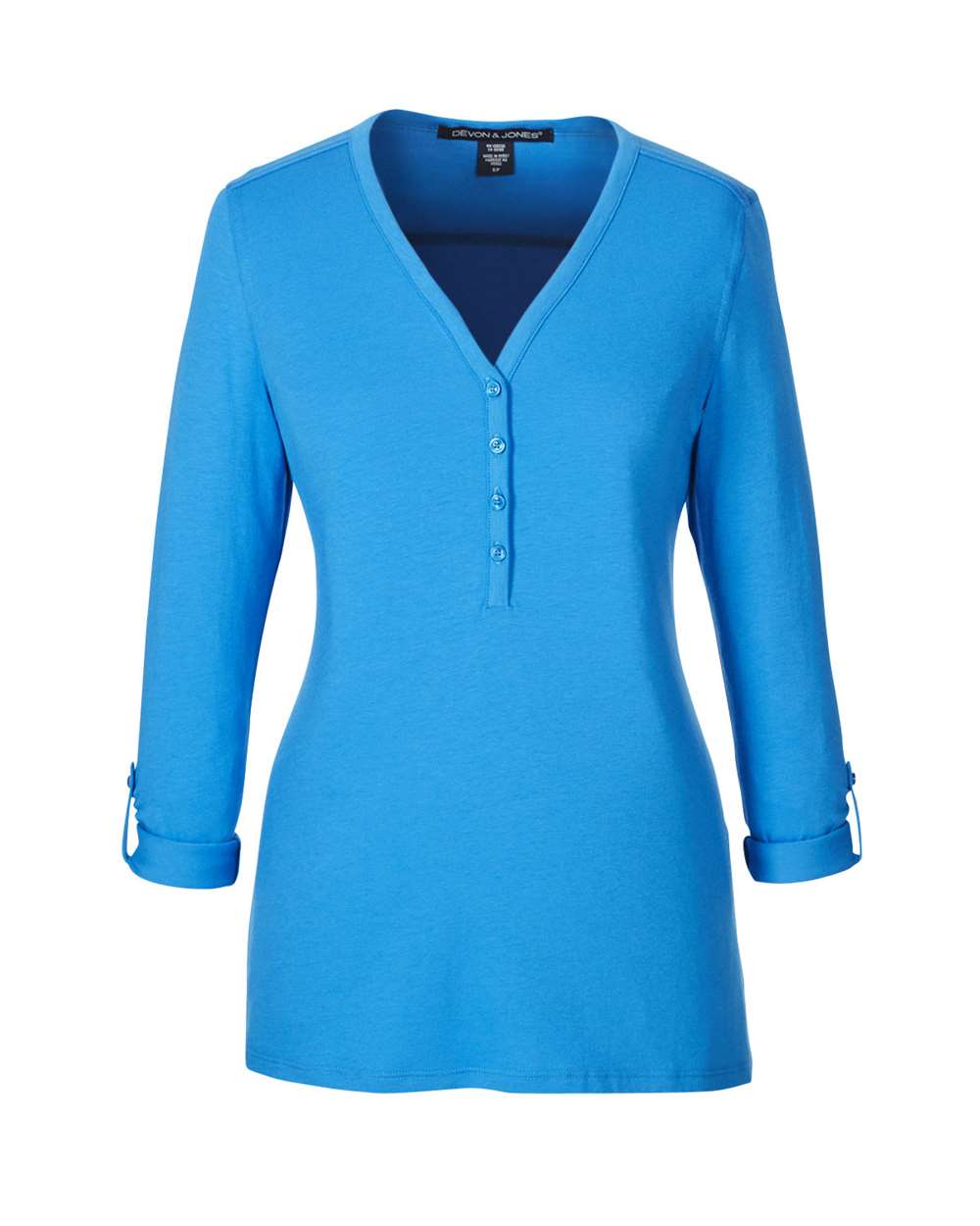 Women's Perfect Fit™ Y-Placket Convertible Sleeve Knit Top - DP186W
