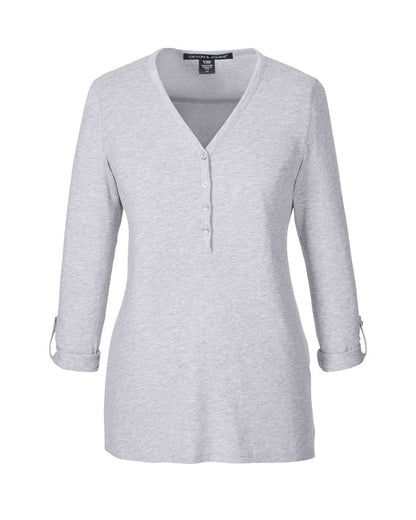 Women's Perfect Fit™ Y-Placket Convertible Sleeve Knit Top - DP186W