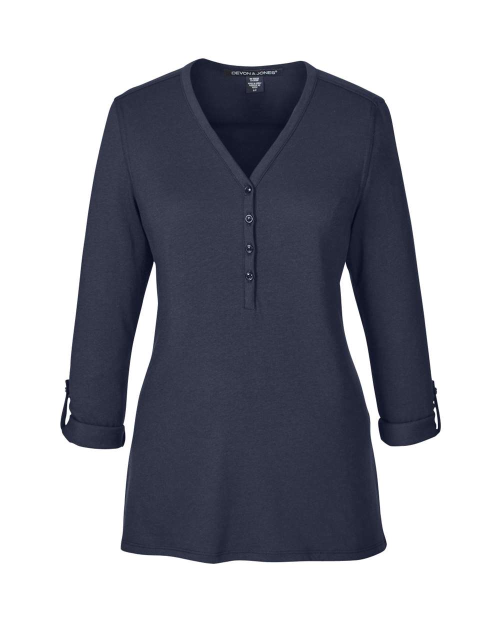 Women's Perfect Fit™ Y-Placket Convertible Sleeve Knit Top - DP186W