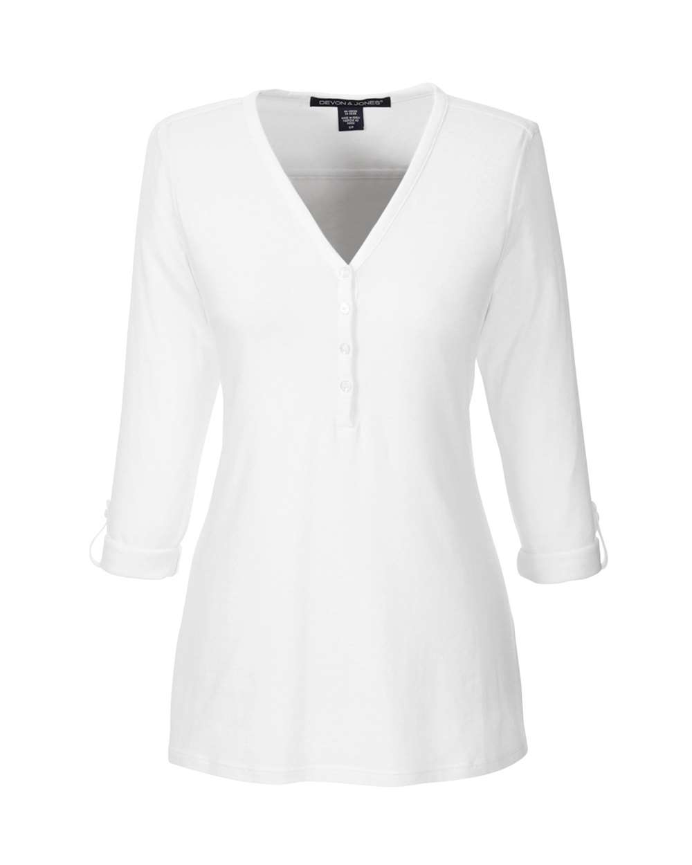 Women's Perfect Fit™ Y-Placket Convertible Sleeve Knit Top - DP186W