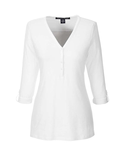 Women's Perfect Fit™ Y-Placket Convertible Sleeve Knit Top - DP186W
