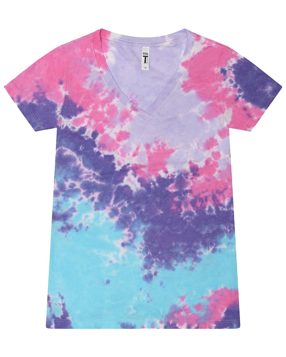 Women's Tie-Dyed V-Neck T-Shirt - 1075