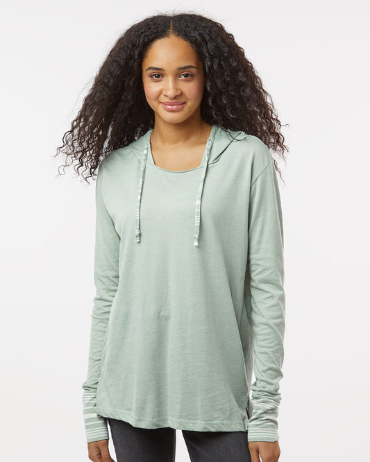 Women's Heathered Jersey Hooded Tunic - W19439