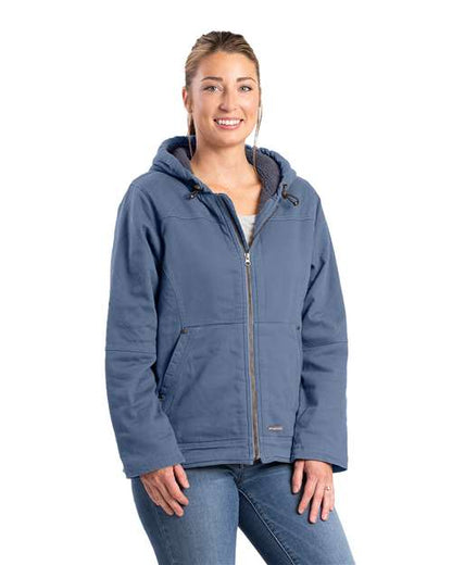 Women's Sherpa-Lined Twill Hooded Jacket - WHJ48