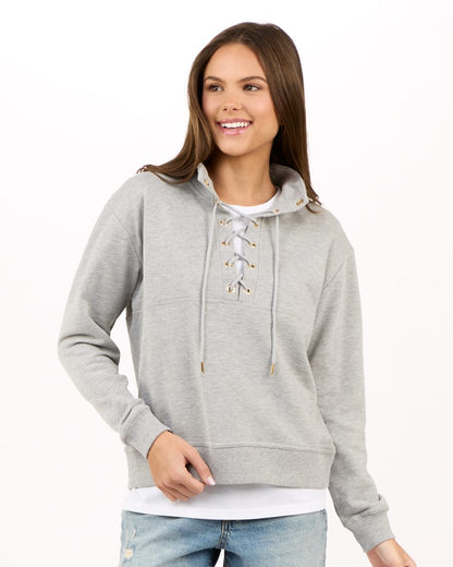 Women's Lace Up Pullover - BW5401