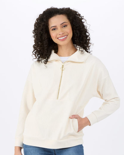 Women's Manchester Corded Quarter-Zip Pullover - BW5203