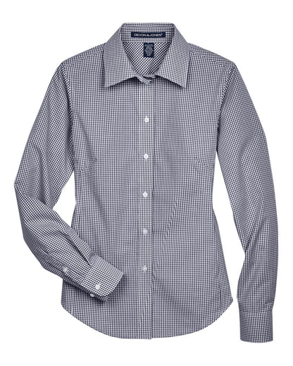 Women's Crown Collection® Gingham Check Woven Dress Shirt - D640W