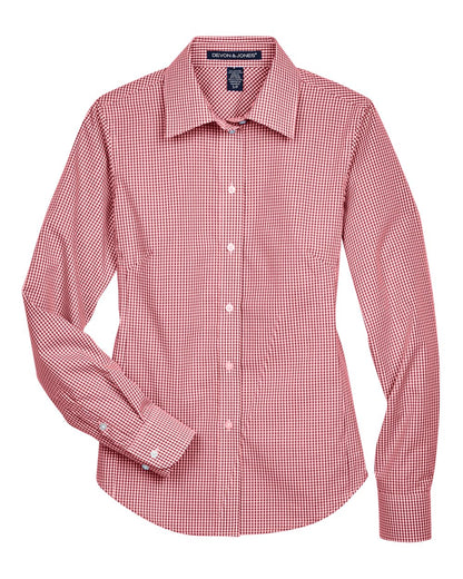 Women's Crown Collection® Gingham Check Woven Dress Shirt - D640W