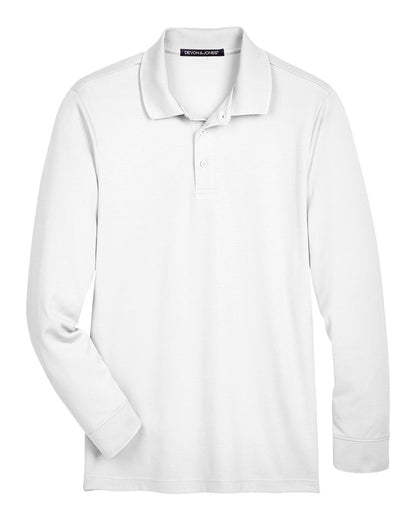 Men's CrownLux Performance® Plaited Long Sleeve Polo - DG20L