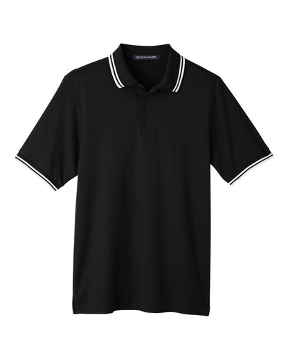 Men's CrownLux Performance® Plaited Tipped Polo - DG20C
