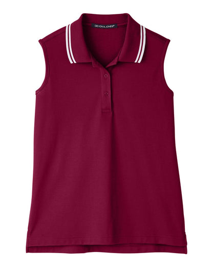 Women's CrownLux Performance® Plaited Tipped Sleeveless Polo - DG20SW