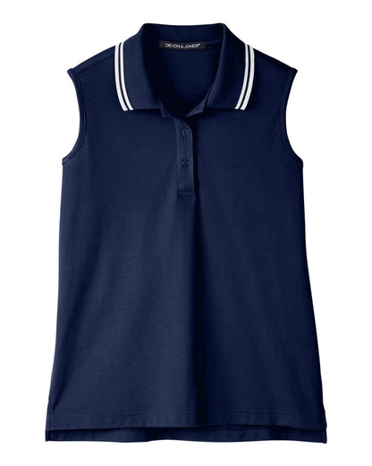 Women's CrownLux Performance® Plaited Tipped Sleeveless Polo - DG20SW