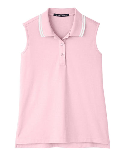 Women's CrownLux Performance® Plaited Tipped Sleeveless Polo - DG20SW