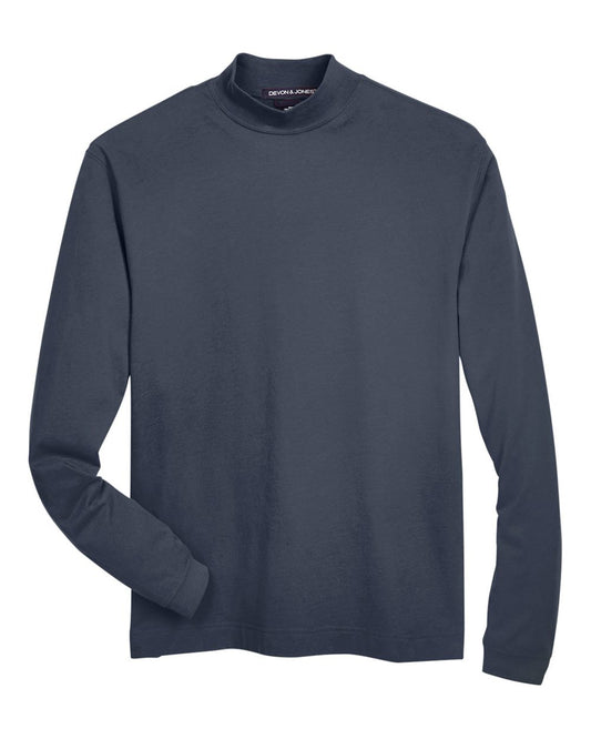 Unisex Sueded Jersey Mock Neck T-Shirt - D420