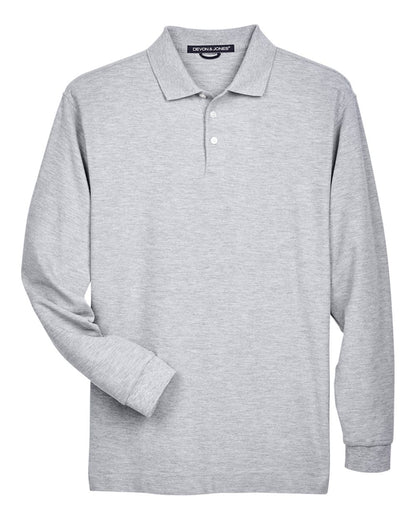 Men's Pima Piqué Long Sleeve Polo - D110