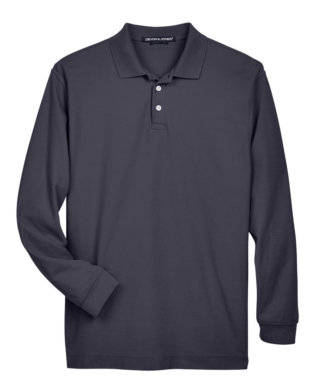 Men's Pima Piqué Long Sleeve Polo - D110