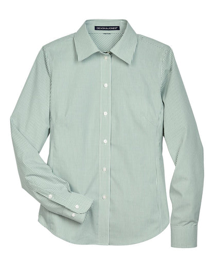 Women's Crown Collection® Banker Stripe Woven Dress Shirt - D645W