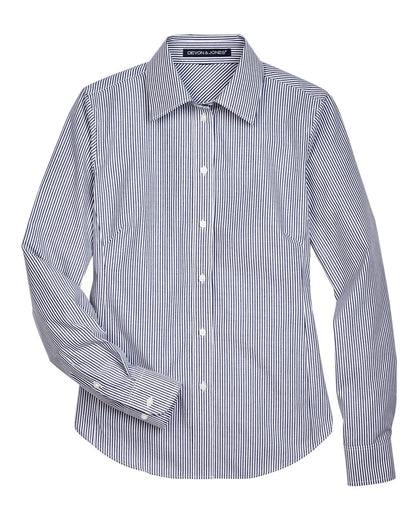 Women's Crown Collection® Banker Stripe Woven Dress Shirt - D645W