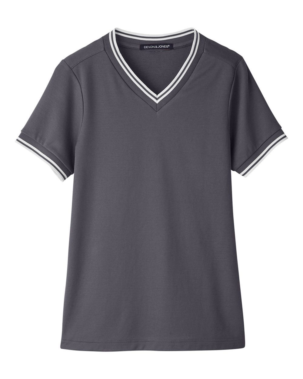 Women's CrownLux Performance® Plaited Tipped V-Neck Shirt - DG20CW
