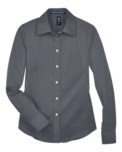 Women's Crown Collection® Solid Stretch Twill Woven Dress Shirt - DG530W