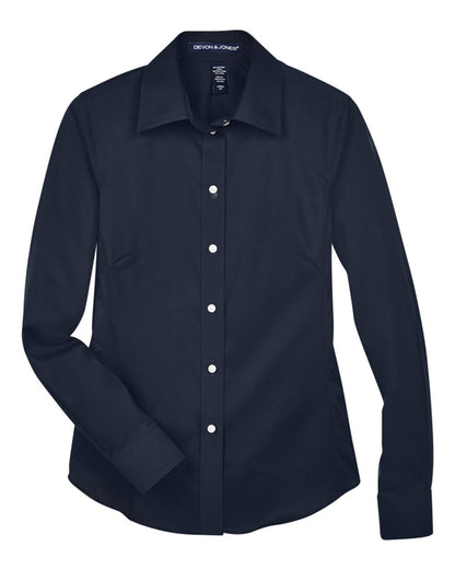 Women's Crown Collection® Solid Stretch Twill Woven Dress Shirt - DG530W