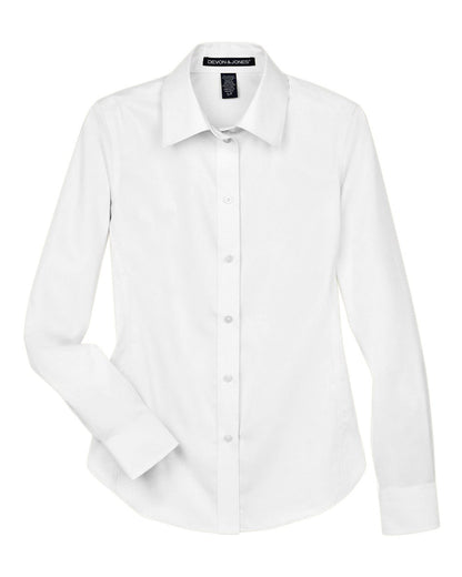 Women's Crown Collection® Solid Stretch Twill Woven Dress Shirt - DG530W