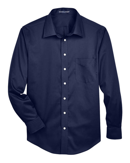 Men's Tall Crown Collection® Solid Stretch Twill Woven Dress Shirt - DG530T