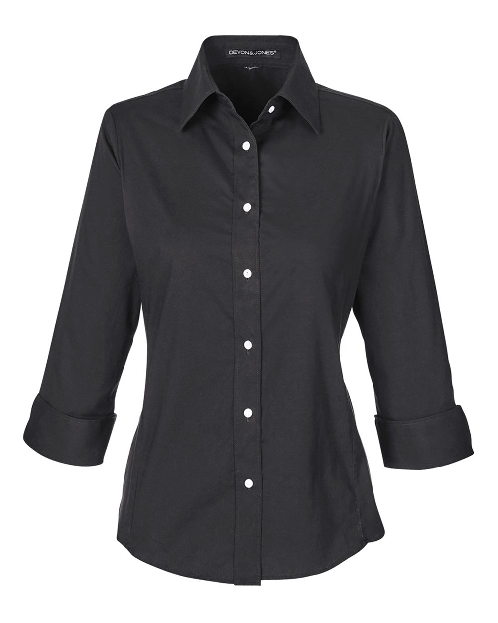 Women's Perfect Fit™ Three-Quarter Sleeve Stretch Poplin Dress Shirt - DP625W