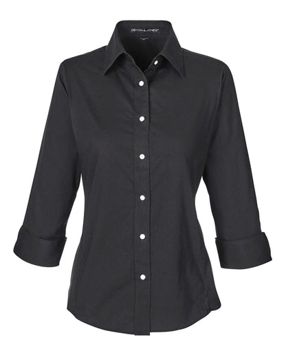 Women's Perfect Fit™ Three-Quarter Sleeve Stretch Poplin Dress Shirt - DP625W