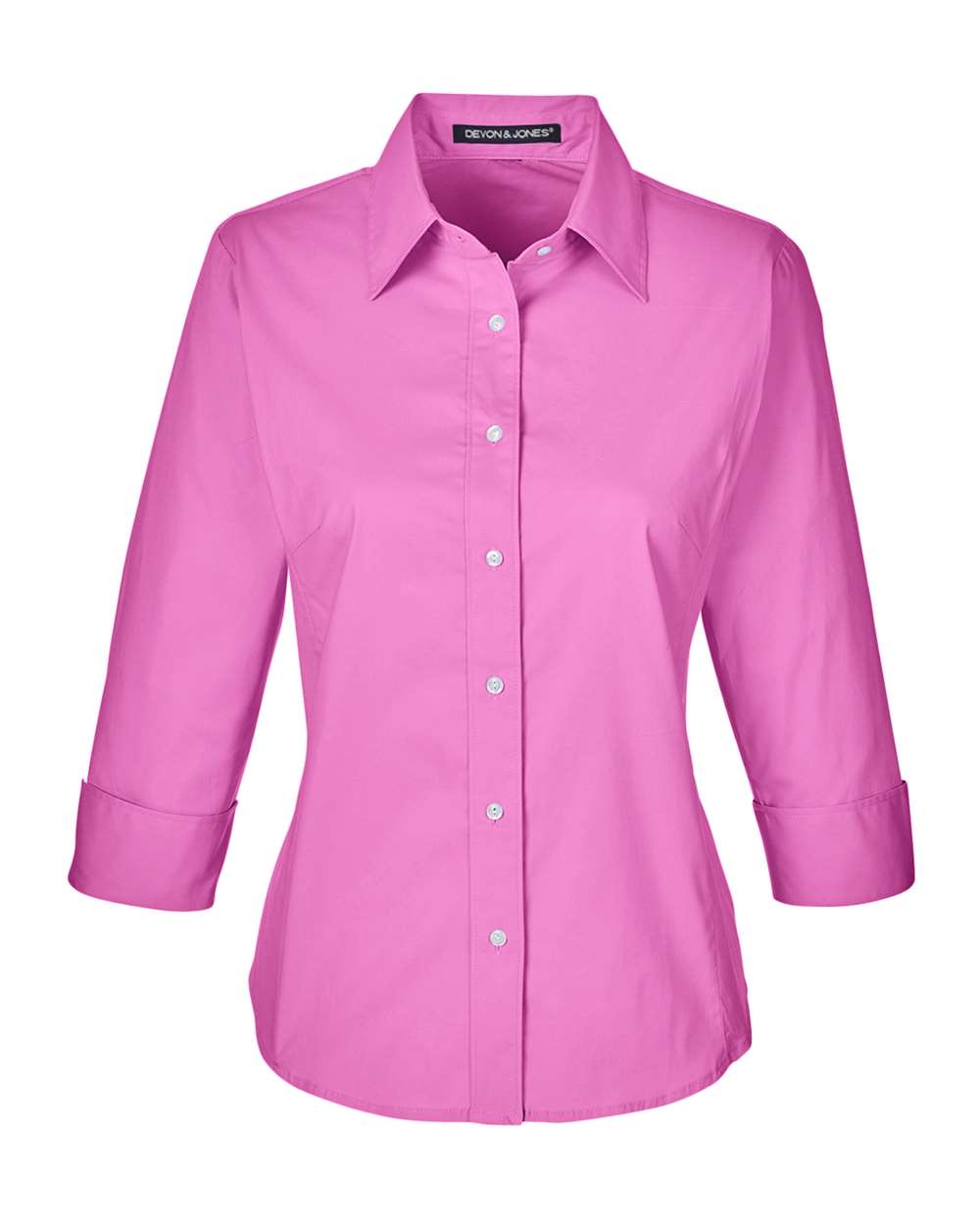 Women's Perfect Fit™ Three-Quarter Sleeve Stretch Poplin Dress Shirt - DP625W