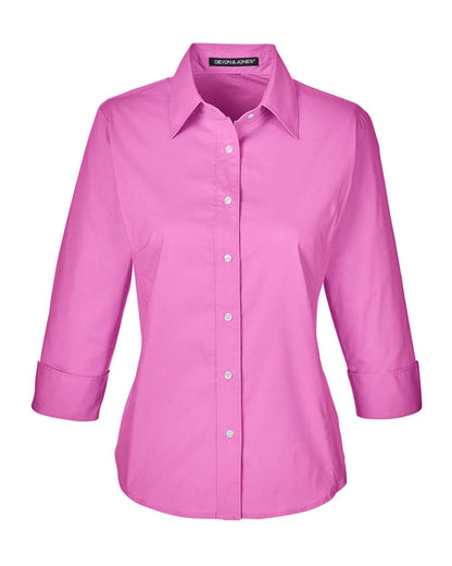 Women's Perfect Fit™ Three-Quarter Sleeve Stretch Poplin Dress Shirt - DP625W
