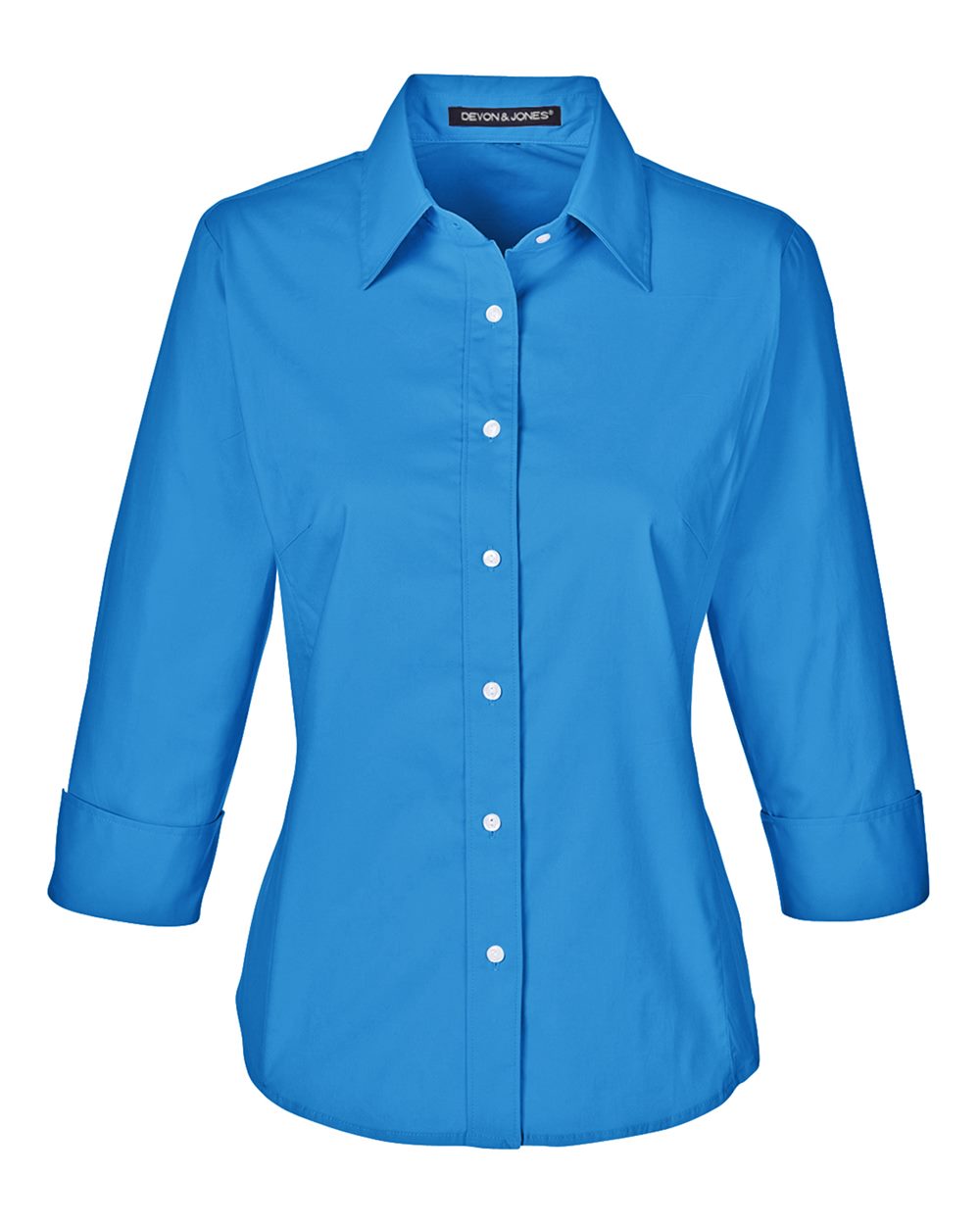 Women's Perfect Fit™ Three-Quarter Sleeve Stretch Poplin Dress Shirt - DP625W