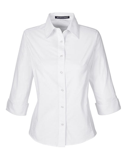 Women's Perfect Fit™ Three-Quarter Sleeve Stretch Poplin Dress Shirt - DP625W