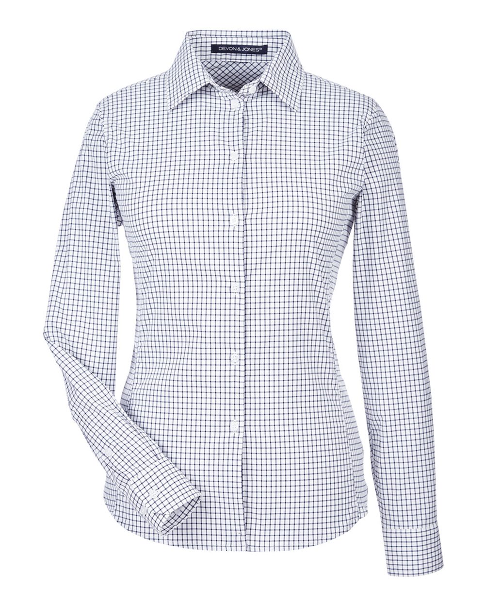 Women's CrownLux Performance® Micro Windowpane Woven Dress Shirt - DG540W