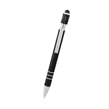 Recycled Aluminum Spin Game Top Pen With Stylus
