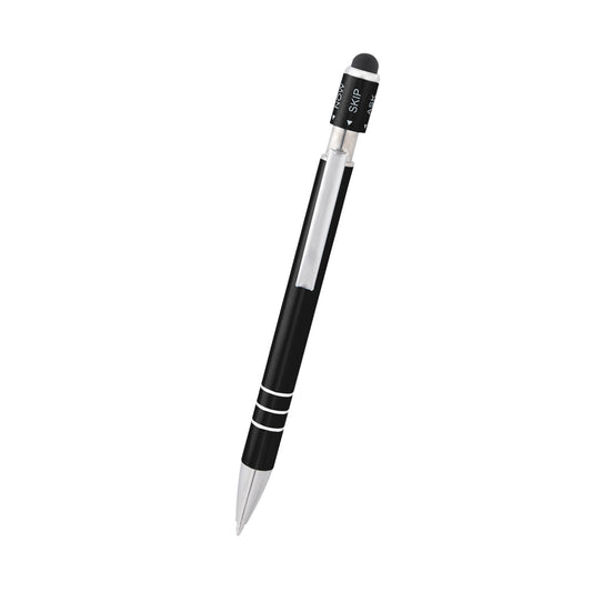 Recycled Aluminum Spin Game Top Pen With Stylus