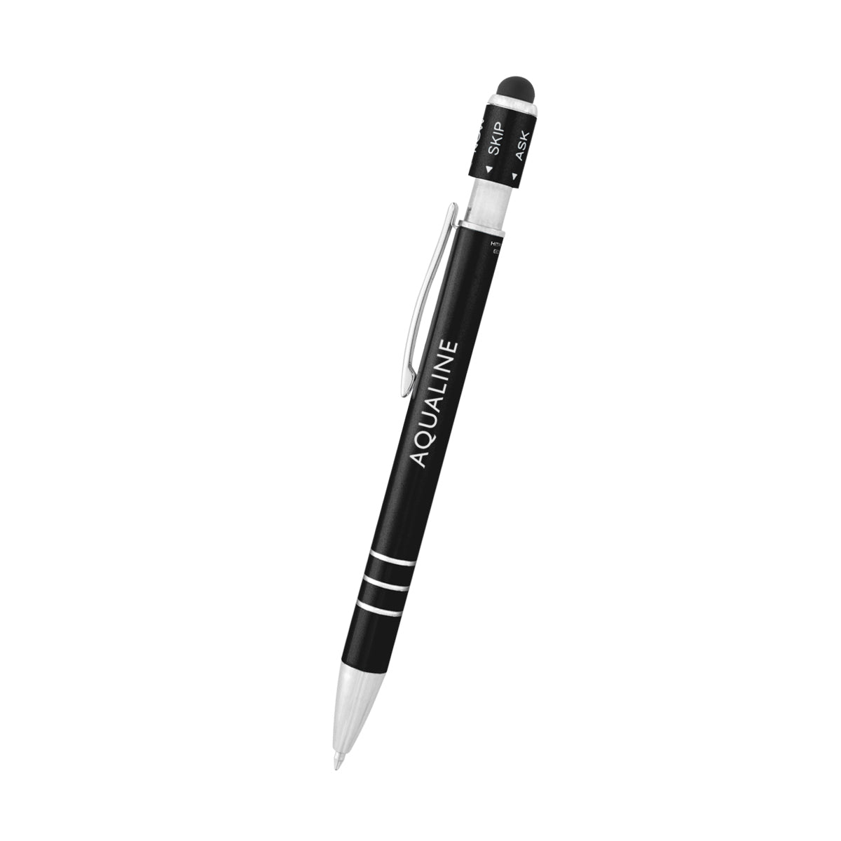 Recycled Aluminum Spin Game Top Pen With Stylus