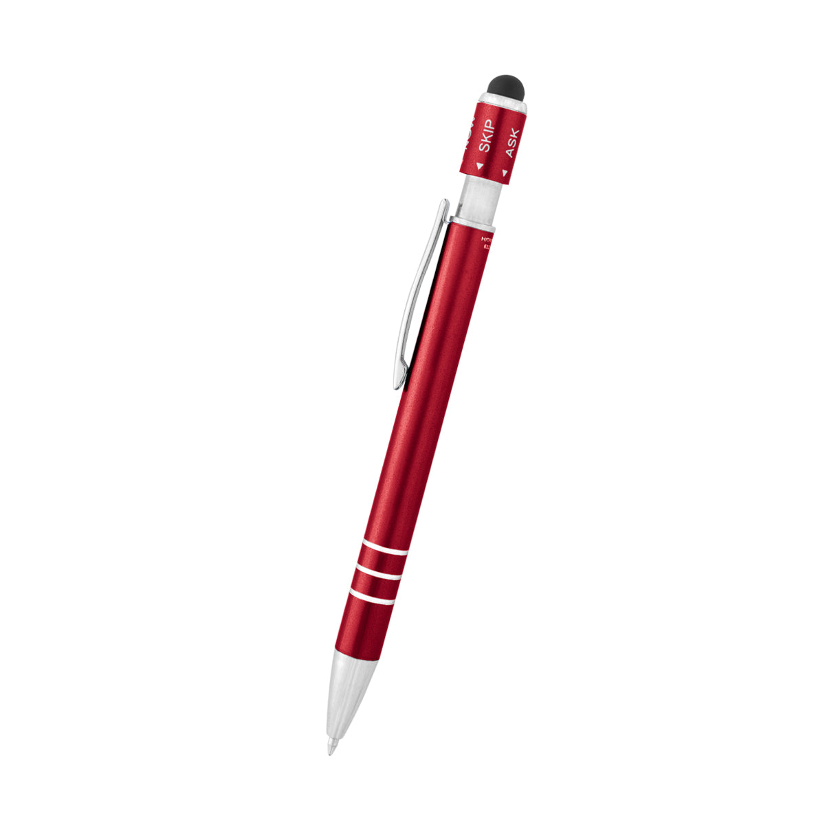 Recycled Aluminum Spin Game Top Pen With Stylus