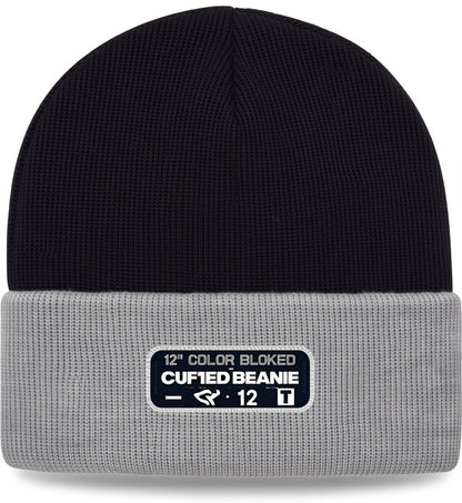 12" Color Blocked Cuffed Beanie - SP12T