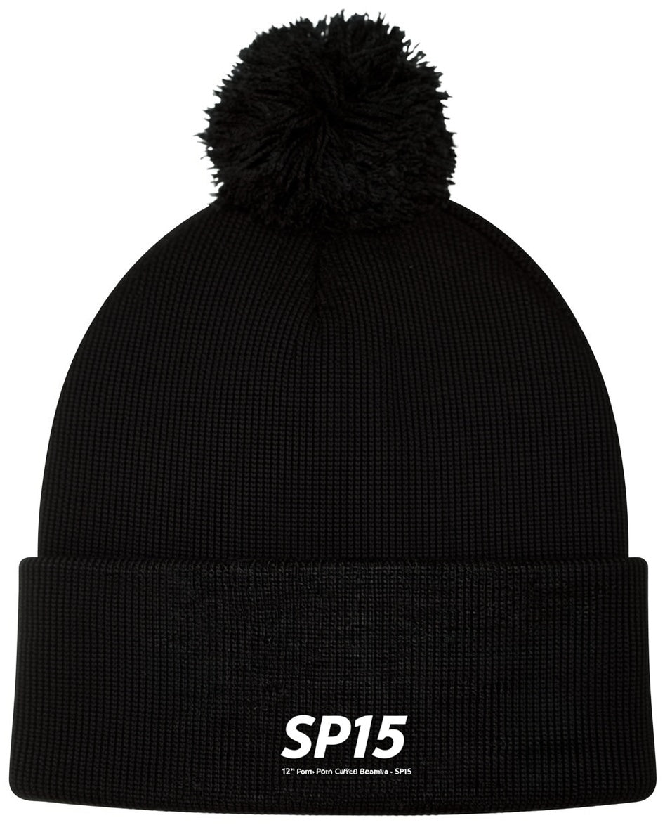 12" Pom-Pom Cuffed Beanie - SP15