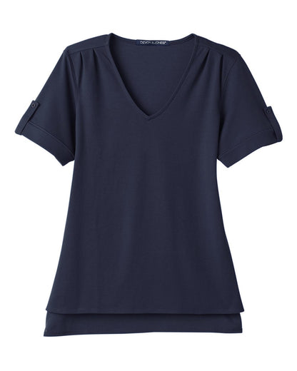 Women's CrownLux Performance® Plaited Rolled Sleeve Shirt - DG20WB