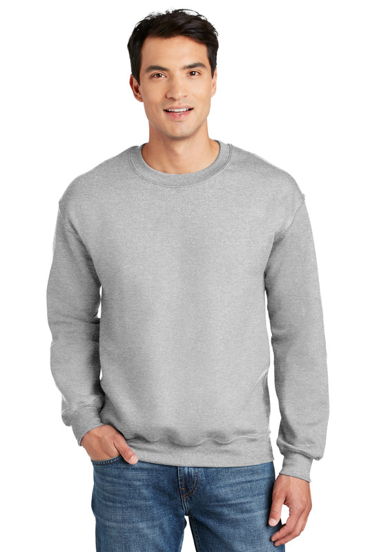 Front View of Ash Gildan - DryBlend Crewneck Sweatshirt. 12000  - S