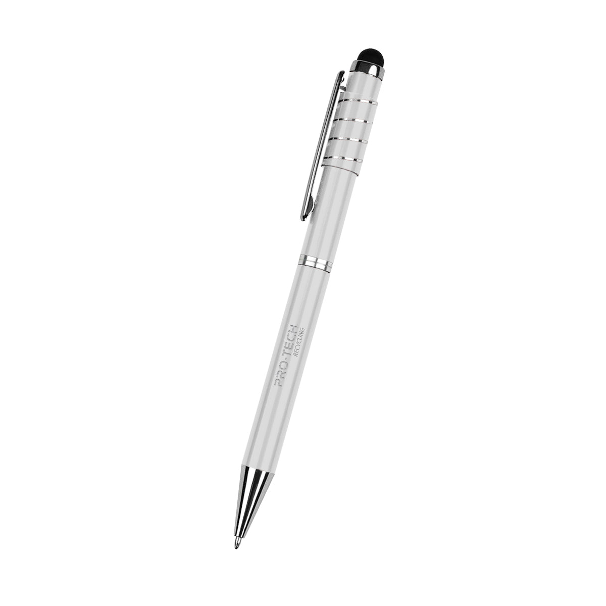 Recycled Aluminum Spinner Pen With Stylus