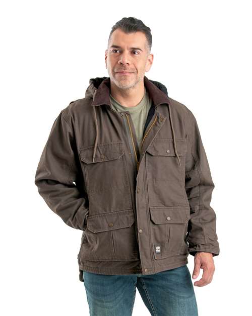 Men's Heartland Washed Duck Zip-Off Hooded Coat - JC613