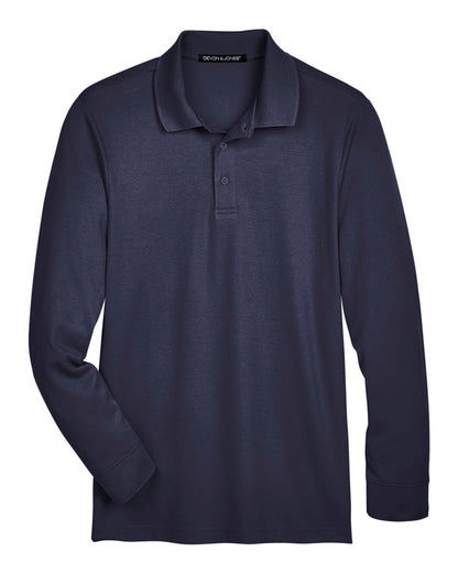 Men's Tall CrownLux Performance® Plaited Long Sleeve Polo - DG20LT