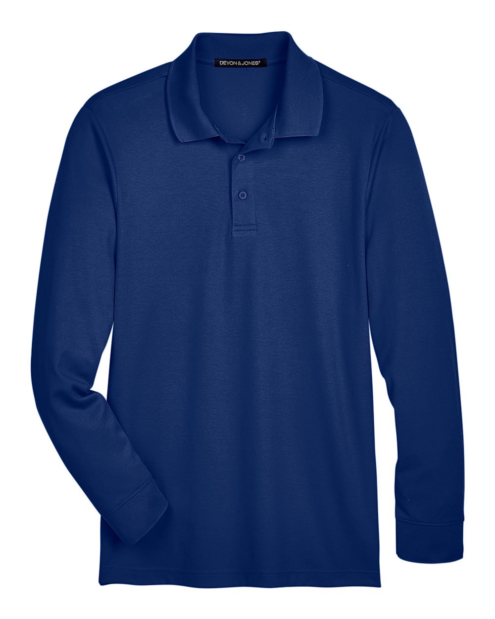 Men's Tall CrownLux Performance® Plaited Long Sleeve Polo - DG20LT