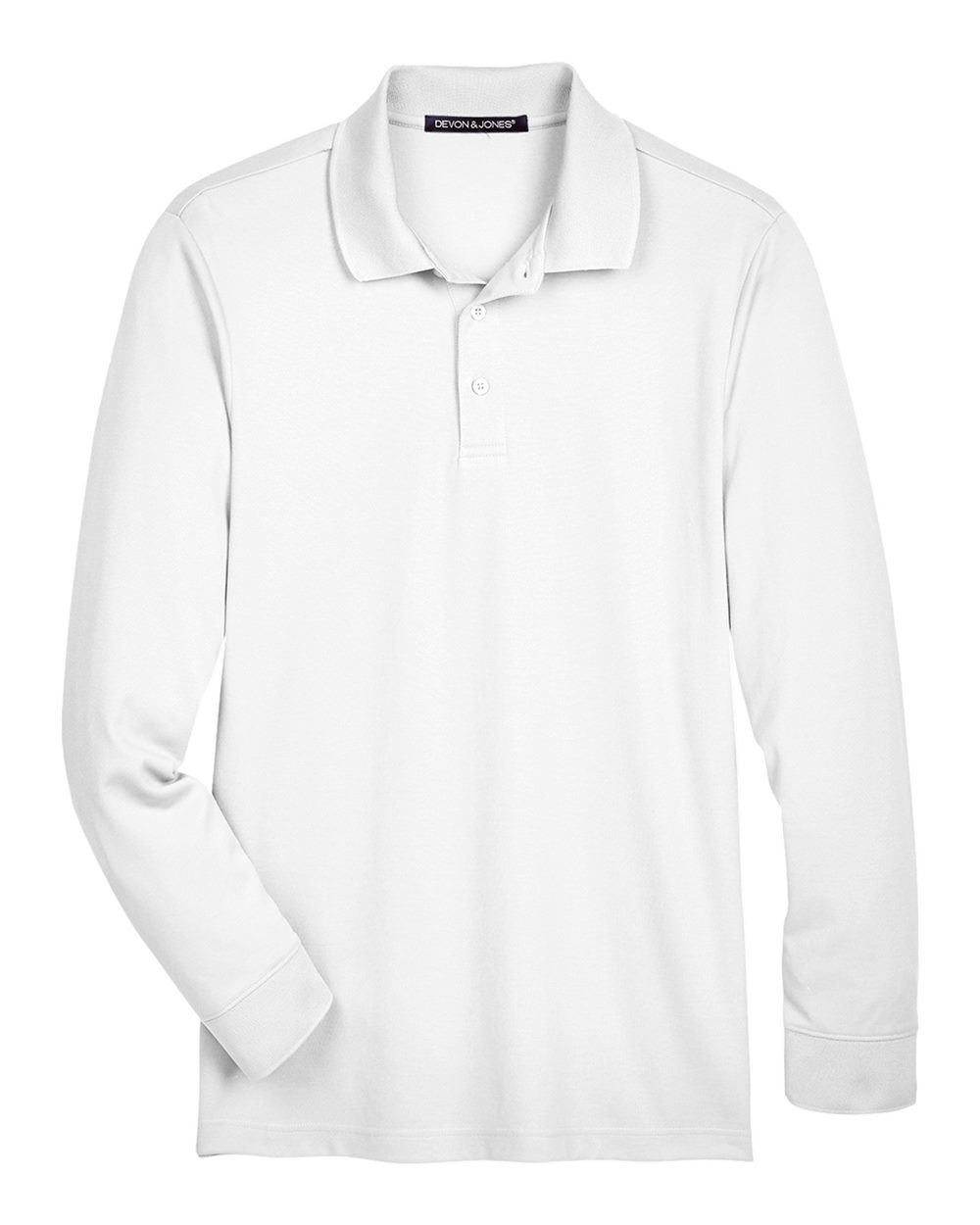 Men's Tall CrownLux Performance® Plaited Long Sleeve Polo - DG20LT