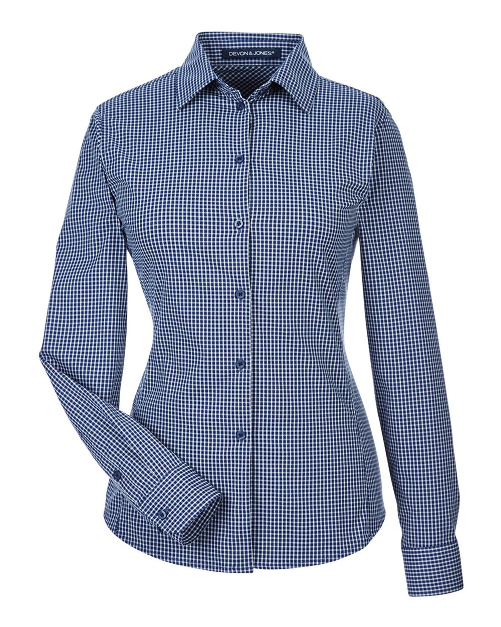 Women's CrownLux Performance® Tonal Mini Check Woven Dress Shirt - DG535W