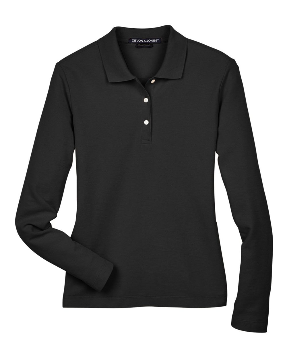 Women's Pima Piqué Long Sleeve Polo - D110W